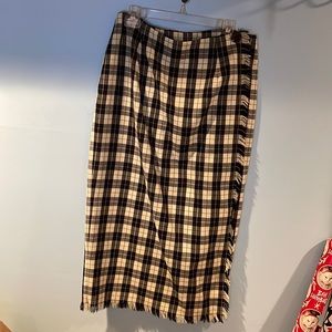 Plaid Wool Skirt Women’s 14